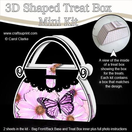 Butterfly & Flower Handbag Shaped Treat Favour Box Mini Kit