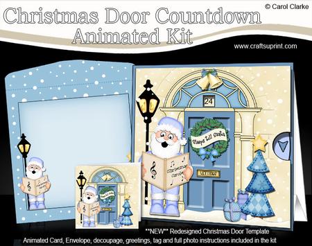 3D Singing Santa Xmas Door Countdown Animated Card