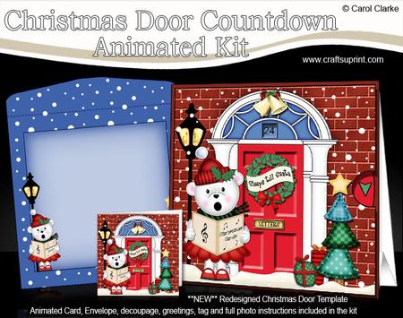 3D Singing Teddy Tess Xmas Door Countdown Animated Card