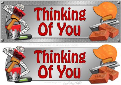 Large Dl Thinking of You Handyman Tools 3D Decoupage