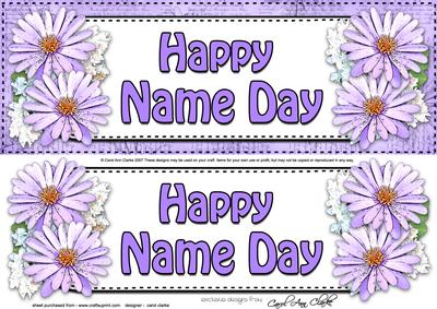 Large Dl Name Day Daisies Floral 3D Decoupage