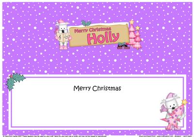 Xmas Holly Westie Dog Signpost Large Dl Matching Insert