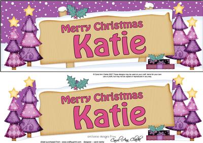 Xmas Katie Trees Signpost Large Dl Easicut Decoupage