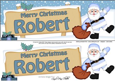 Xmas Robert Santa Signpost Large Dl Easicut Decoupage