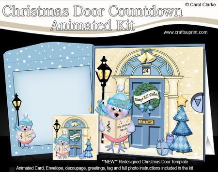 3D Singing Robin Xmas Door Countdown Animated Card
