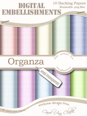 Semi-transparent Festive 'organza' Digital Embellishments