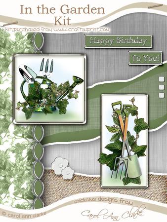 In the Garden Kit in Sage with Step by Step Decoupage