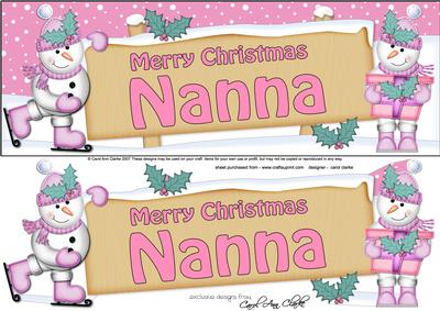 Xmas Nanna Snowman Signpost Large Dl Easicut 3D Decoupage