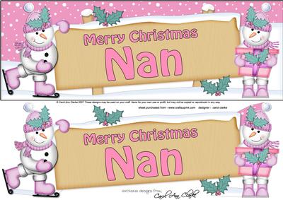 Xmas Nan Snowman Signpost Large Dl Easicut 3D Decoupage