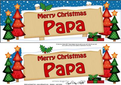 Xmas Papa Trees Signpost Large Dl Easicut 3D Decoupage