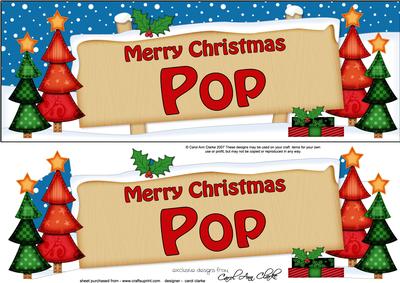 Xmas Pop Trees Signpost Large Dl Easicut 3D Decoupage
