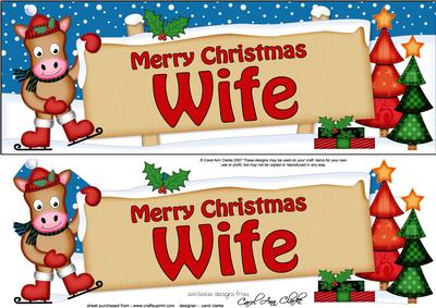 Xmas Wife Gigi Horse Signpost Large Dl Easicut 3D Decoupage
