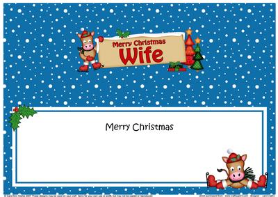 Xmas Wife Gigi Horse Signpost Large Dl Matching Insert
