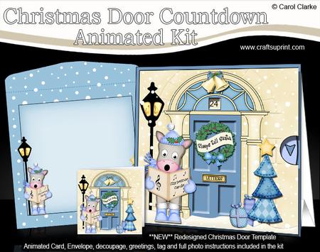 3D Singing Gigi Horse Christmas Door Countdown Animated Card