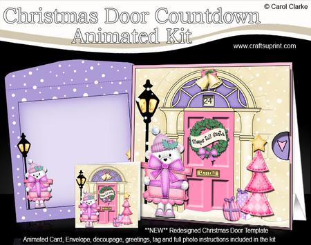 3D Teddy Tess's Present Xmas Door Countdown Animated Card