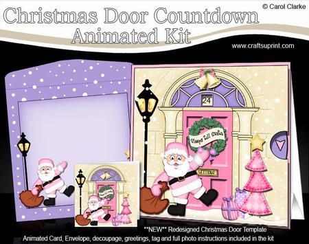 3D Santa's Sack Xmas Door Countdown Animated Card
