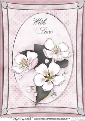 A4 Apple Blossom - with Love