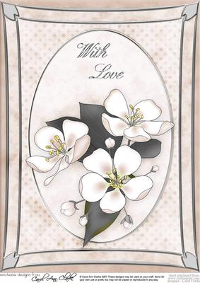 A4 Apple Blossom - with Love