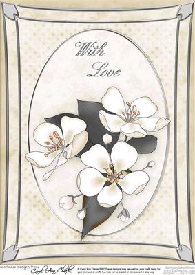 A4 Apple Blossom - with Love