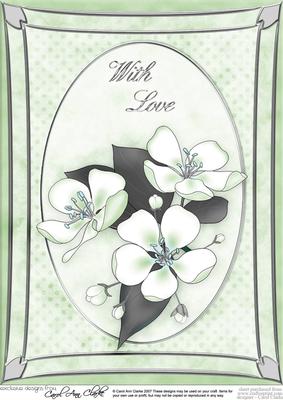 A4 Apple Blossom - with Love