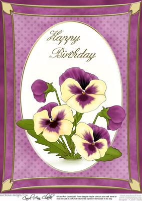 A4 Pansy - Birthday