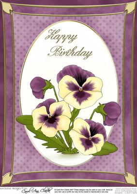 A4 Pansy - Birthday