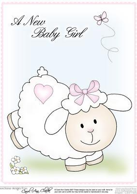 A4 Little Lamb - New Baby Girl