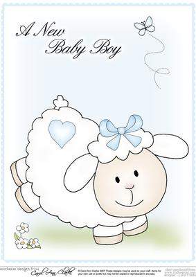 A4 Little Lamb - New Baby Boy