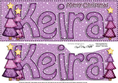 Merry Christmas Keira Trees Large Dl & 3D Decoupage