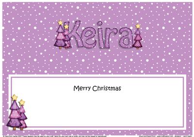 Merry Christmas Keira Trees Matching Large Dl Insertnsert
