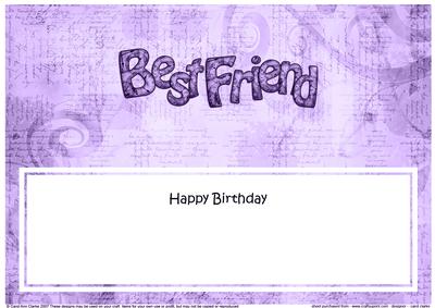 Birthday Best Friend Clocks Matching Large Dl Insert