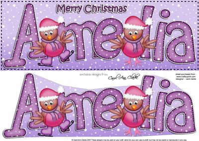 Xmas Amelia Robins Large Dl Easicut 3D Decoupage