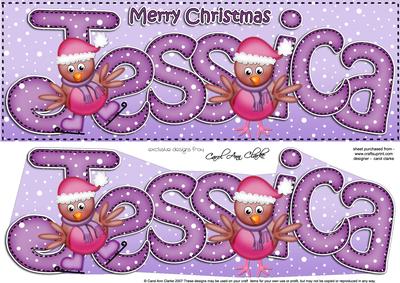 Merry Christmas Jessica Robins Large Dl & 3D Decoupage