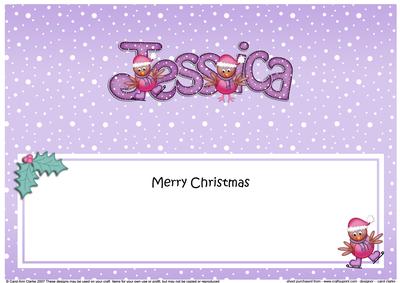 Merry Christmas Jessica Robins Matching Large Dl Insertnsert