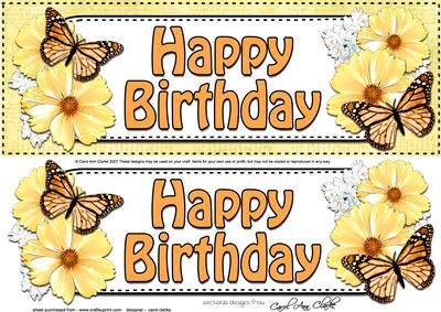 Large Dl Birthday Floral Butterflies Card & 3D Decoupage