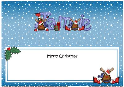 Merry Christmas Jamie Rudolph Matching Large Dl Insert