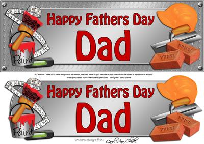 Large Dl Fathers Day Dad Handyman Tools 3D Decoupage