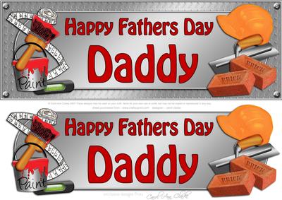 Large Dl Fathers Day Daddy Handyman Tools 3D Decoupage