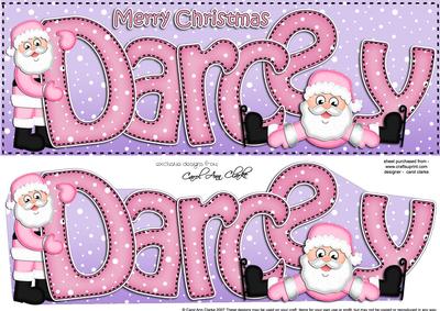 Merry Christmas Darcey Santa Large Dl & 3D Decoupage