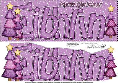 Merry Christmas Eibhlin Trees Large Dl & 3D Decoupage