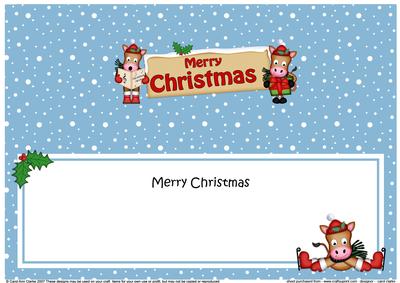 Christmas Gigi Horse Signpost Large Dl Matching Insert