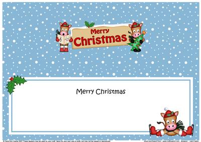Christmas Gigi Horse Signpost Large Dl Matching Insert