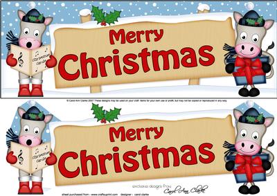 Christmas Gigi Horse Signpost Large Dl Easicut 3D Decoupage