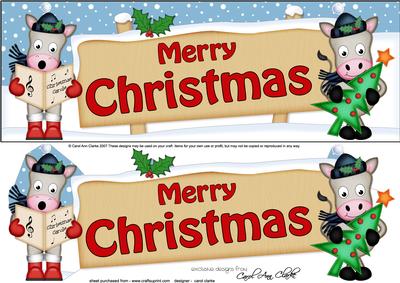 Christmas Gigi Horse Signpost Large Dl Easicut 3D Decoupage