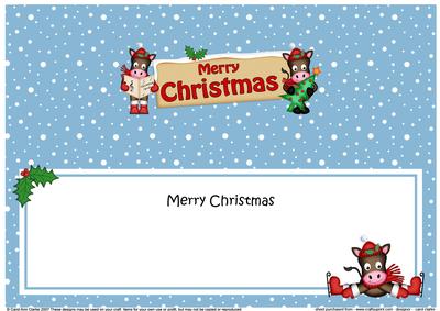 Christmas Gigi Horse Signpost Large Dl Matching Insert