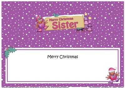 Xmas Sister Robin Signpost Large Dl Matching Insert