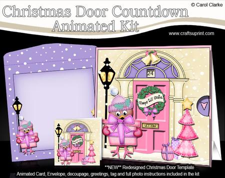 3D Robin's Present Xmas Door Countdown Animated Card