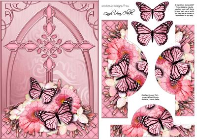 Fancy Cross Blooms & Butterfly Pyramid & Decoupage