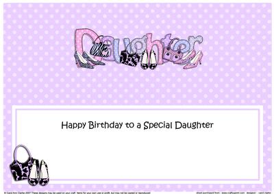 Birthday Special Daughter Shoes & Handbags Matching Insert