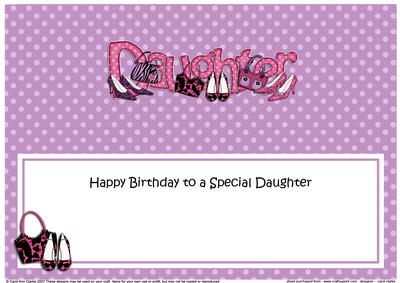 Birthday Special Daughter Shoes & Handbags Matching Insert
